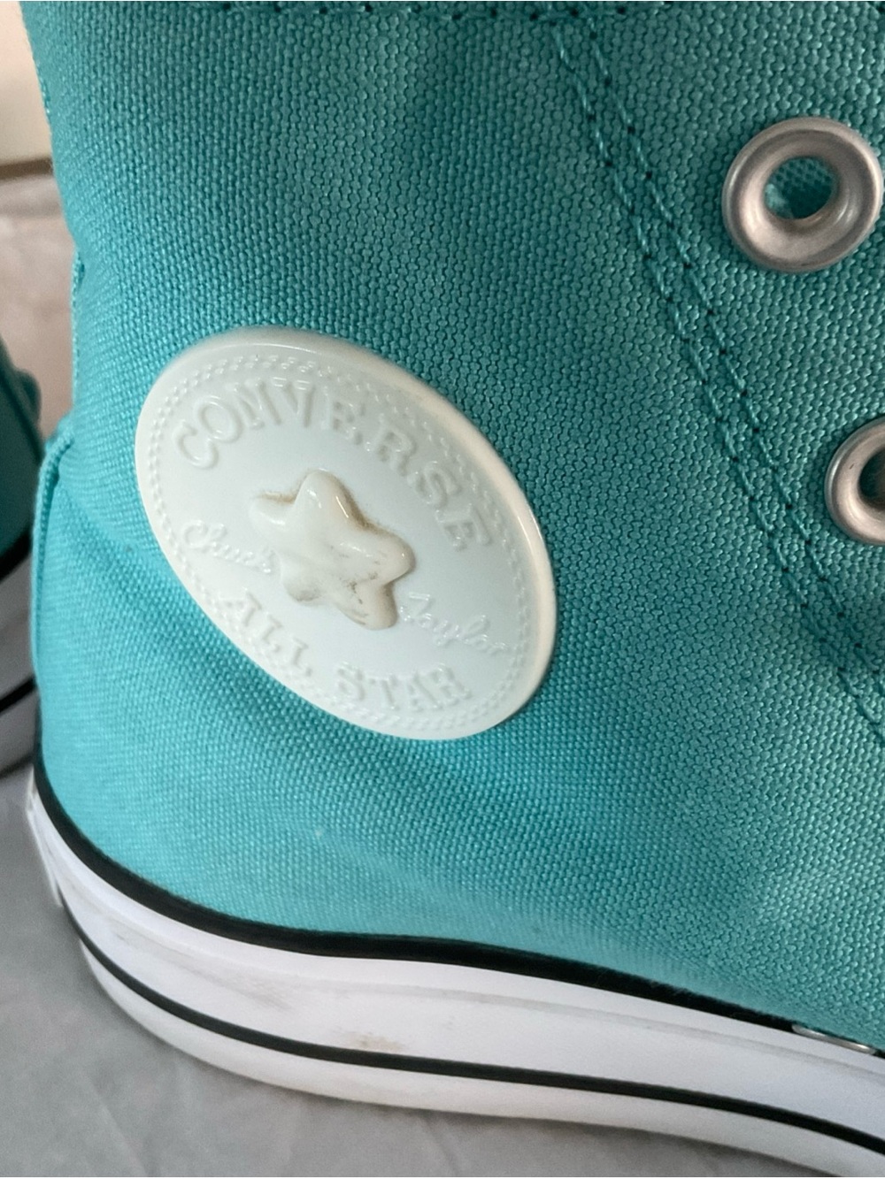 Converse Chuck Taylor All Star High Tops Platform TurquoiseBlue size 9 - Picture 10 of 13
